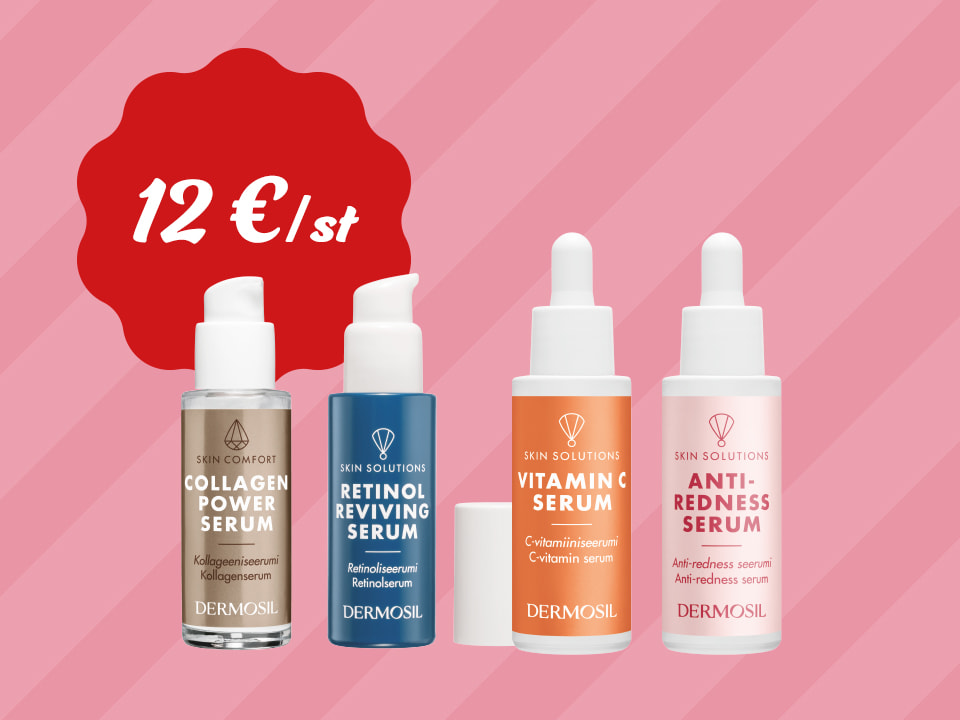 Utvalda ansikstsserum 12 €/st