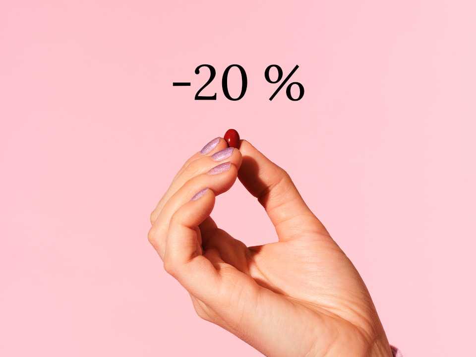 Kosttillskott -20 %